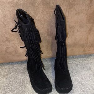 Suede Fringe boots